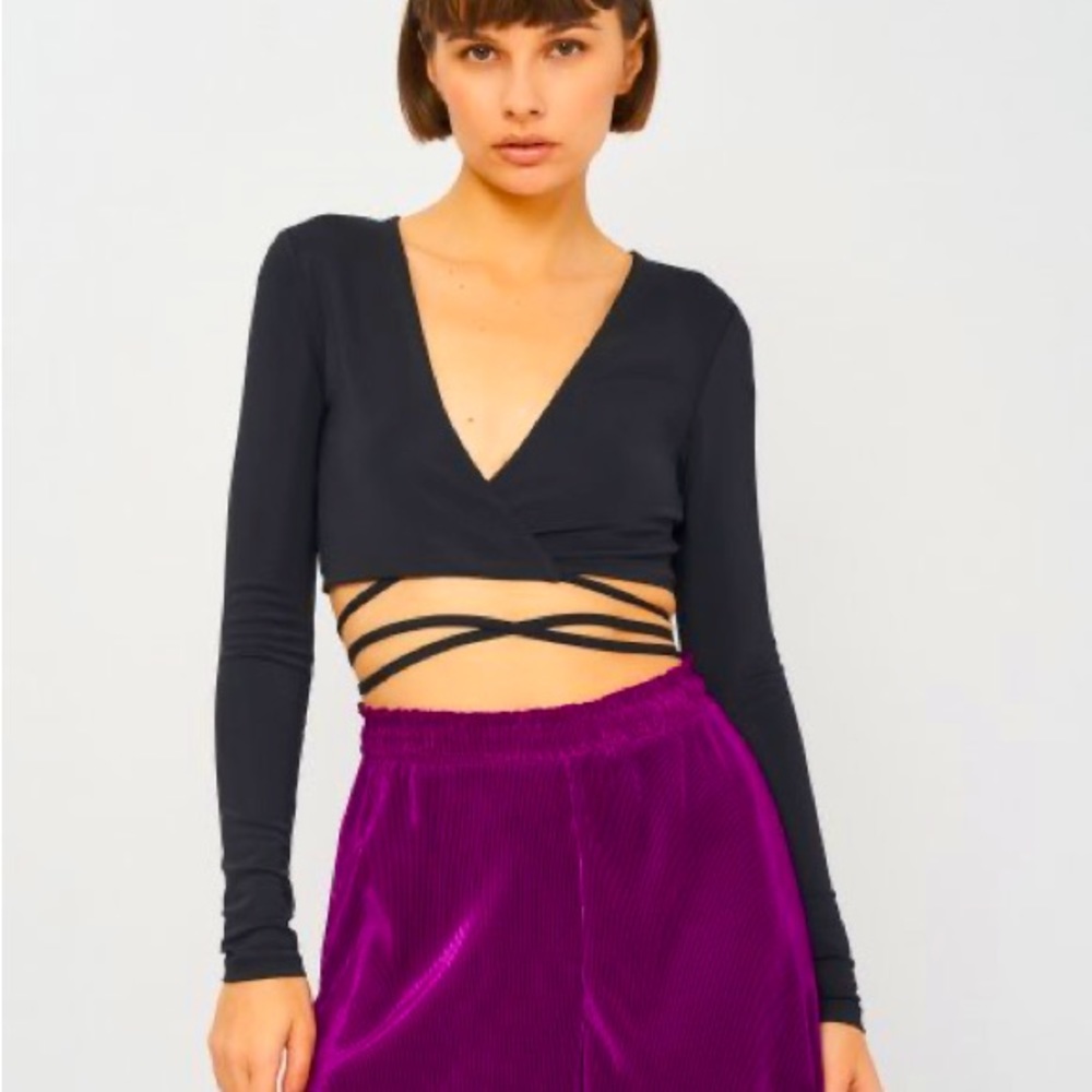 Zara Blck Strappy Crop Top 5039/487/800
